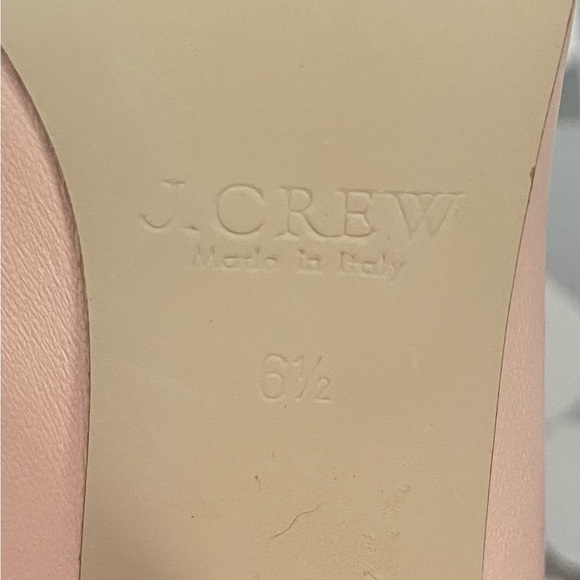 J. Crew Lena Blush Leather Pumps Black Cap Toe Made in Italy NWOT 6.5 - Picture 6 of 6